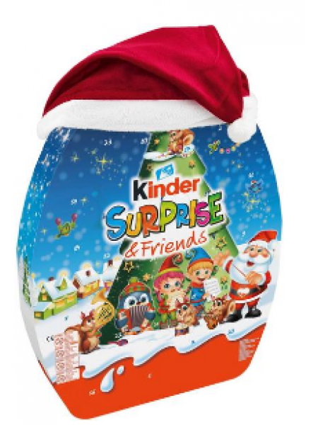 Адвент-календарь  с конфетами Kinder Surprise and Friends Advent Joulukalenteri 404г