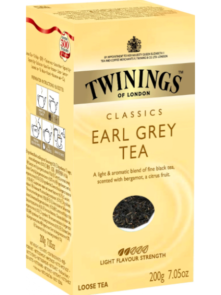 Черный чай со вкусом бергамота Twinings Эрл Грей 200г