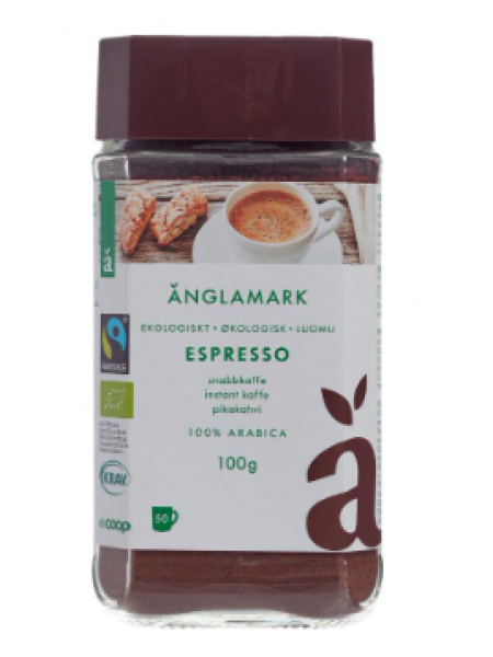 Кофе органический растворимый Änglamark Espresso 100г