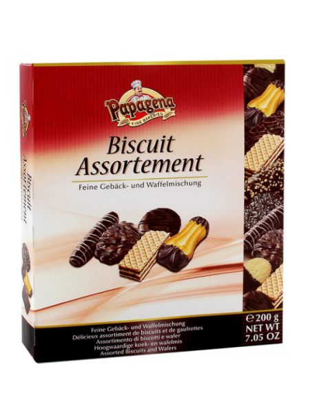Ассорти из печенья и вафель Papagena Biscuit assortment 200г в коробке