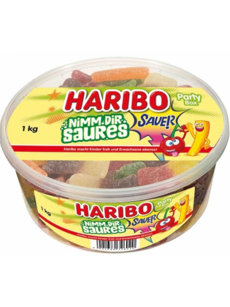 Жевательные конфеты HARIBO Nimm dir Saures 1000г в банке