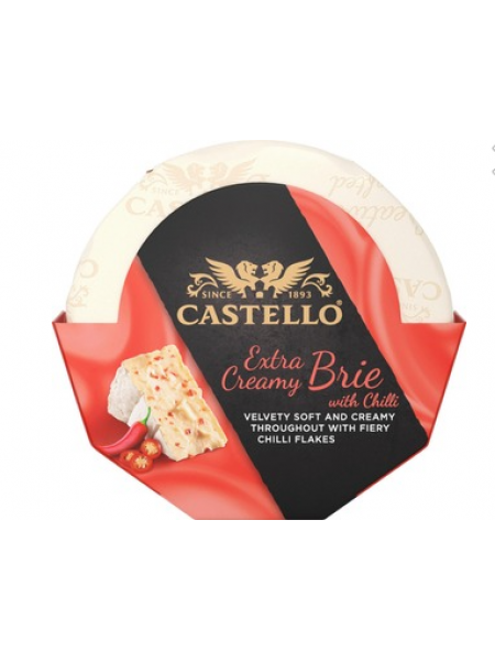 Сыр с белой плесенью Castello Extra Creamy Brie with Chili 180г