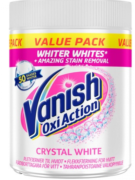 Пятновыводитель Vanish Crystal White Oxi Action 940г