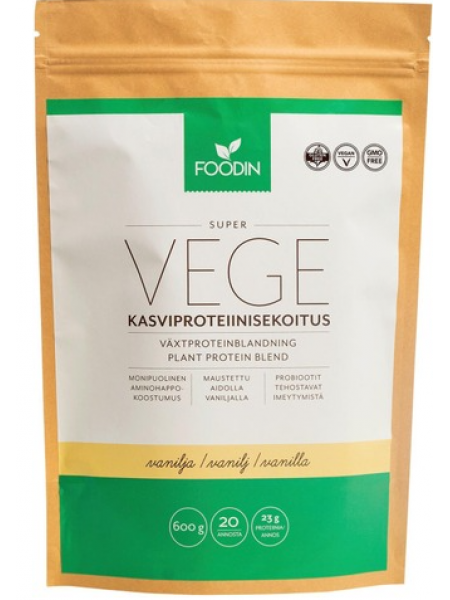 Смесь растительных белков Foodin Supervege 600г ваниль