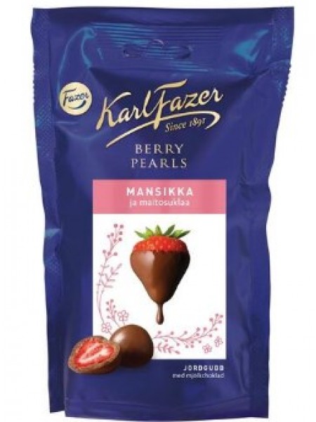 Клубника в молочном шоколаде Karl Fazer Berry Pearls 90г