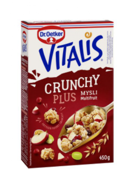 Мюсли Dr. Oetker Vitalis Crunchy Mysli Plus 450г фруктовые
