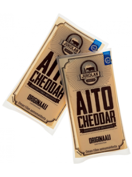 Полутвердый сыр JUKOLAN AITO CHEDDAR originaali 160г