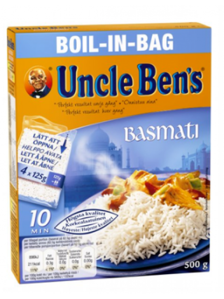 Рис Uncle Ben's Basmatiriisi Keitinpusseissa 4х 125г в  пакетиках